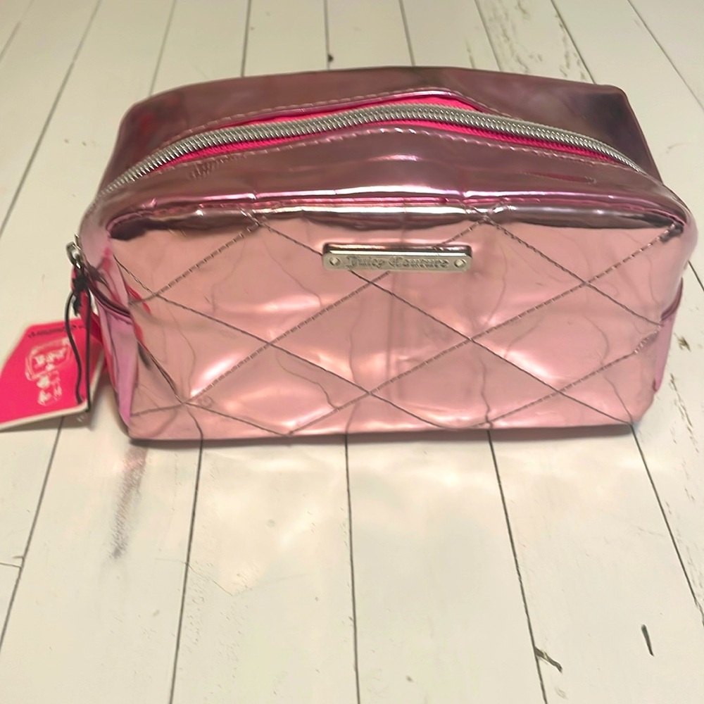NWT Juicy Couture Pink Metallic Makeup bag